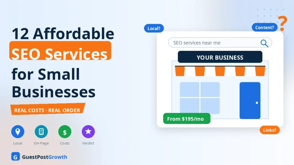 12 affordable SEO services for small businesses — cost comparison guide.